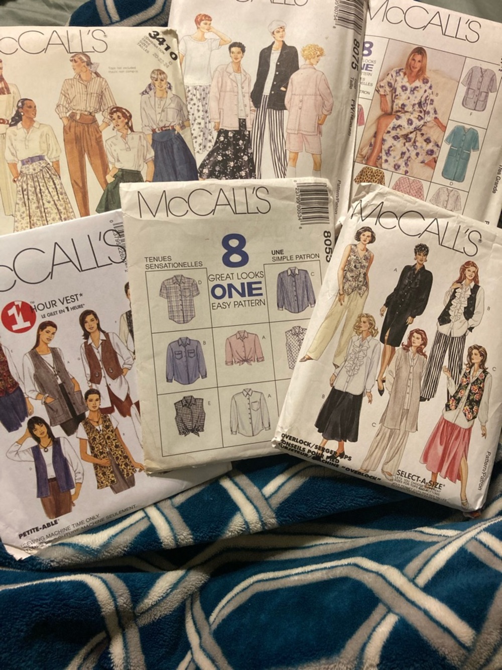 6 McCalls sewing patterns vintage Collection Of 7 2260, 3410, 7192, 8075, 8053 +